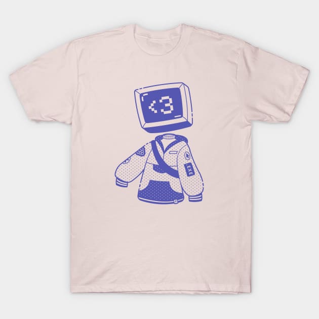 Computer Head / Robot T-Shirt by Ellyish Studios